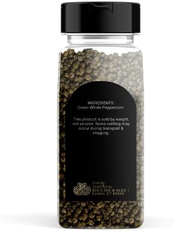 GranAroma Green Peppercorns, 6.4 oz, Whole & Dried, Fresh Flavor