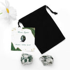 Moss Agate Natural Raw Crystals 2PCS Healing Crystal Stones 1.2-2.0” Reiki Healing Gemstones for Meditation Chakra Balance Home Decor
