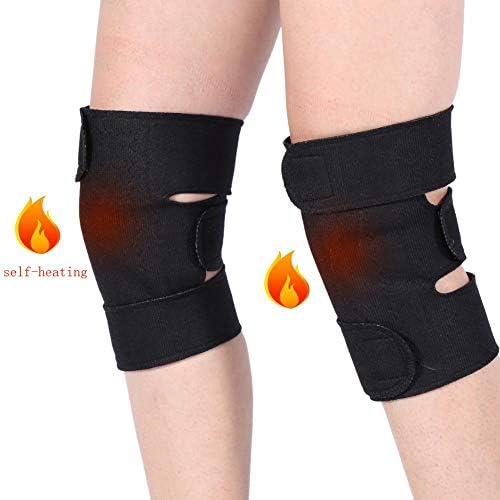 Knee Pads 1 Pair Knee Sleeve Adjustable Tourmaline Self-heating Magnetic Knee Protective Belt Knee Brace Strap Arthritis Brace Support Patella Stabilizer Support for Outdoor