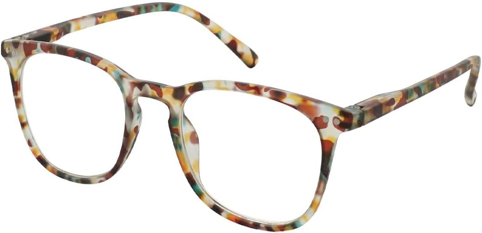 JiSoo Reading Glasses Women 2.5 Stylish Designer Readers 2.5, Womens Reading Glasses 2.5+ with Spring Hinge, Multicolor