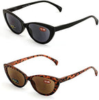 V.W.E. 2 Pairs Women Cateye Black Tortoise Reading Sunglasses - Outdoor Cat Eye Readers