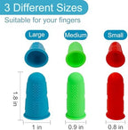 12 Pcs Silicone Hot Glue Gun Finger Caps, Anti-Slip and Reusable Silicone Thumb Protector, Finger Guard Protectors or Hot Glue Wax Rosin Resin Honey Adhesives Scrapbooking Sewing, Small, Medium, Large