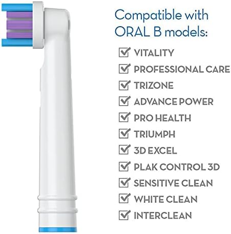 Replacement Toothbrush Heads for Oral-B, 8 Pack Replacement Heads Compatible with Oral B Braun Electric Toothbrush