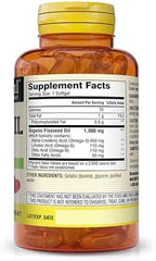 MASON NATURAL Flaxseed Oil 1000mg – Omega 3-6-9 Softgels for Heart Health – Cold-Pressed Whole Herb Supplement – Gluten-Free, Non-GMO, 100 Softgels