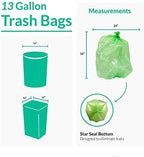 Reli. Biodegradable 13 Gallon Trash Bags | 100 Count | ASTM D6954 | Green | Eco-Friendly | Oxobiodegradable Under Certain Conditions (See Product Description)