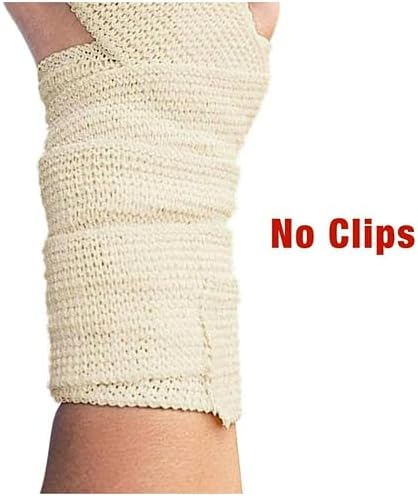 ACE 4 Inch Self-Adhering Elastic Bandage, No Clips, Beige, Great For Leg, Shoulder And More, 1 Count