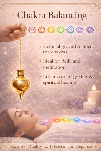 Gold Plated Brass Cone Pendulum Pot Chamber Reiki Wiccan Model for Professional Massager Dowsers, Vastu Experts, Crystal Therapy