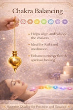 Gold Plated Brass Cone Pendulum Pot Chamber Reiki Wiccan Model for Professional Massager Dowsers, Vastu Experts, Crystal Therapy