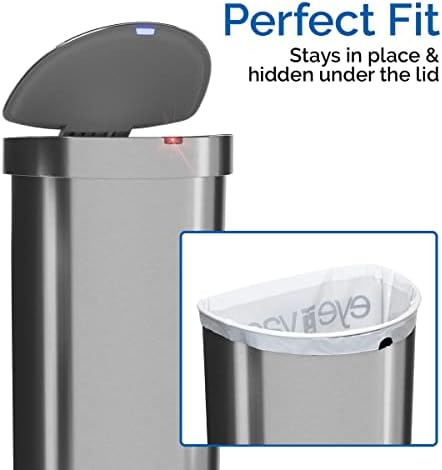 EyeVac+ Ultra Strong 13 Gallon Trash Bags - 3X Thicker Than Normal, Perfect Fit for EyeVac+ Can Liners - 40 Count