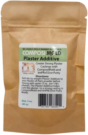 Plaster Powder Additive for Plaster of Paris for Strong Plaster Castings in ComposiMold… (3, Ounces)
