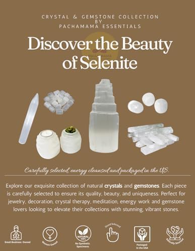 Pachamama Essentials Selenite Tower 4" Tall Skyscraper Healing Crystal Stone Reiki Meditation Energy Protection