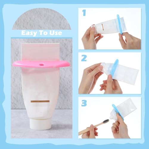 10 Pcs Toothpaste Tube Squeezer Tool,Tooth Paste Squeezer,Plastic Toothpaste Tube Roller Squeezers,for Saving Toothpastes Cleanser Creams,Assorted Colors