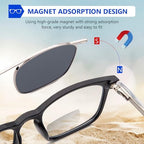 DEHOTRE Progressive Multifocal Reading Sunglasses Men No Line Bifocal Sun Readers with Core Wire Zero Top Spring Hinge UV400
