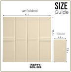 Party Solids Ivory Dinner Napkins Disposable 8" x 4" Folded - 40 Pcs 2 Ply Ivory Napkins Disposable Paper Guest Towels for Bathrooms, Dinners, Everyday Parties & Party Supplies