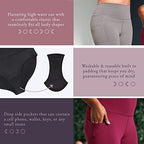 LUMANA Leakproof Womens Leggings: Menstrual + Bladder Control Yoga Pants with Pockets - Built-in Catch All Pads (22" Inseam)