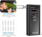 Homealexa Breathalyzer for Alcohol, Portable Alcohol Tester with Digital BAC Display, High Accuracy Sensor, 3-5s Fast Test, Personal Breathalyzer with 10 Mouthpieces for Home Party Use