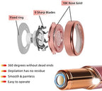 Facial Hair Remover Replacement Heads Gen 1 for Finishing Touch Flawless Facial Hair Removal,Effective Compatible with Flawless Shaver Tool for Women 18K Gold-Plated Rose Gold, 6 pcs,As Seen On TV.