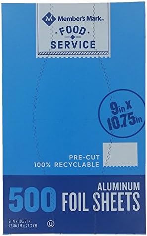 Food Service Aluminum Foil Sheets 500 Sheets