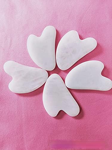 Natural gemstone crystal Gua Sha Tool scraping board SPA Massage Tool (white jade)