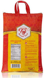 TAJ Sona Masoori Rice 10lbs | Short Grain White Rice | Product of India