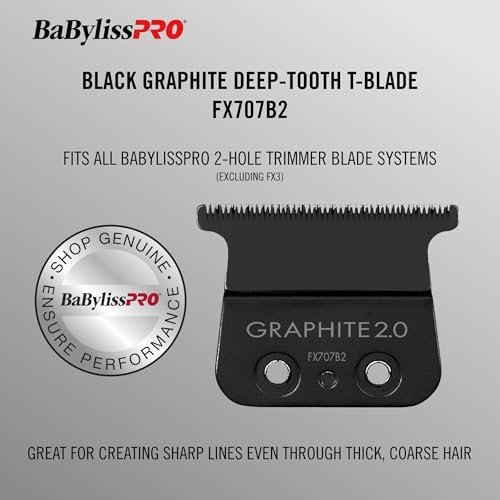 BaBylissPRO Replacement Blades, Deep-Tooth T-Blades for Outlining Hair Trimmers (FX787, FX799) and LoPROFX Trimmers (FX726, FX729)