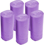 4 GALLON Bathroom Trash Bags Purple, 100 Counts Small Garbage Bags for Office, Bathroom Wastebasket Waste Bin Black Portable Rubbish Bags (Purple 100pcs)