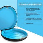 BVN Slim Retainer Case – Portable Dental Storage for Braces, Aligners & Mouth Guards | Sleek Black Protective Container for Dentures & Night Guards