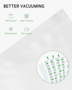 Syntus Vacuum Sealer Bags for Food, 300 Quart 8" x 12" and Pint 6" x 10" Commercial Grade PreCut Bag, BPA Free Food Vac Bags for Storage, Meal Prep or Sous Vide