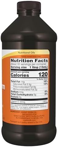 NOW Foods Supplements, Wheat Germ Oil with Essential Fatty Acids (EFAs), Nutritional Oil, 16-Ounce