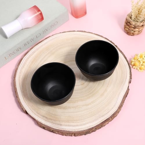 2 Pieces Rubber Facial Mask Mixing Bowl, Facial Bowls Esthetician, Silicone Face Mask Bowl Mud Masks Diy Skin Care Cosmetic Mixing Tool for Home Beauty Salon Use, Black