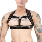 Mens Harness Belt Nylon Elastic Body Shoulder Strap Sexy Halter Club Wear Cosplay Costume