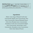 Wood Stove Kitchen - Strawberry & Rhubarb Mix | Cocktail & Mocktail Mixer - Natural Craft Syrup with Tasty Flavors - Concentrated & Alcohol Free - Aromatic, Honey, 16 oz.