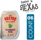 Veetee - Lavinia Essentials Bundle: 6-Pack of Basmati Rice Steam Filtered, 10.6 oz Microwaveable Tray + 1 Utility Prop.