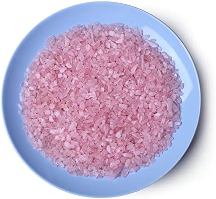 LAIDANLA Rose Quartz Crushed Stone Crystal Chips Bulk Natural Gemstones Healing Reiki Crystals Mini Quartz Vase Filler Aquarium Gravel 100g