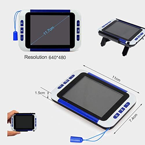 Magnifier Handheld Electronic Digital 3.5 inch Color LCD Screen Pocket Portable Reading Aid Output to TV with 2X-32X Zoom,Freeze,Camera Lens for Reading,Writing,Maps