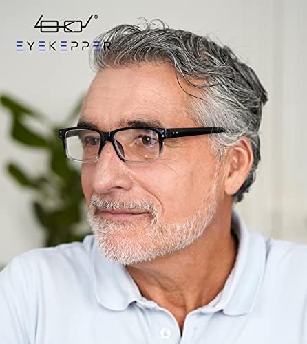 (Must Buy Both Eye) Black Clear-Right Eye +2.00 Reading Glasses with Different Strength for Each Eye