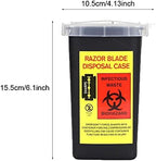 5 Pack Sharps Container Blade Disposal Containers Tattoo Syringe Needle Trash Can Case Barber Razor Storage Dispenser Biohazard Infectious Waste Case for Home Professional Use (5PCS)