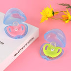 Accmor Pacifier Case, Pacifier Holder Case, Pacifier Container for Travel, BPA Free,Transparent Blue, 6 Pack