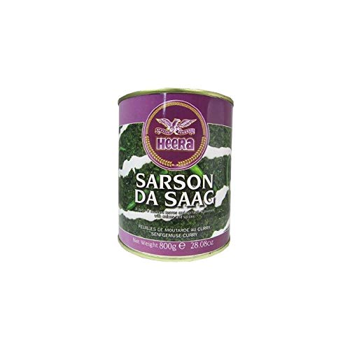Heera Sarsan Da Saag (mustard leaves & spinach seasoned with onions and spices) - 450g