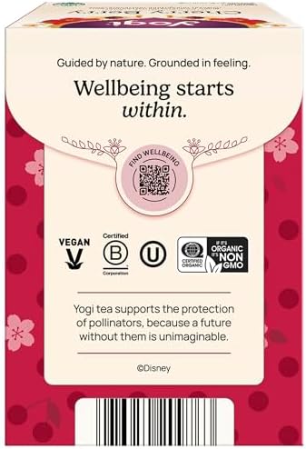 Yogi Cherry Berry Tea (4 pack, 16 each) - Caffeine-Free Organic Herbal Tea