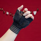 AUOCATTAIL False Sleeves Wrist Cuffs Floral Layered Lace Cuff Women Fake Hand Sleeves 1 Pair