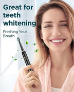Rtauys M5 Electric Toothbrush for Adults - Sonic Electric Toothbrush for Kids and Adults with 8 Brush Heads & Travel Case, 120 Days Battery Life - Black