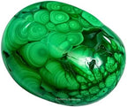 Amazing Gemstone Malachite Crystals and Healing Stones - Large Palm Stone Crystals Piedra - Crystal for Good Luck, Balanced Positive Energy, Meditation - Unique Stocking Stuffers, Gifts for Women