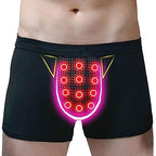 Men Pants 3/6-Packs Magnetic Therapy Health Care Underwear Elastic Tourmaline Panties Enlargement Boxer Briefs (Color : 6pcs-Black, Size : 5X-Large)