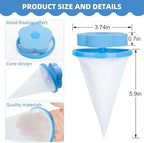 Pet Hair Remover for Laundry,Lint Catcher for Laundry,Washing Machine Floating Lint Mesh Bag,Reusable Household Hair Filter Washer Lint Trap Net Pouch