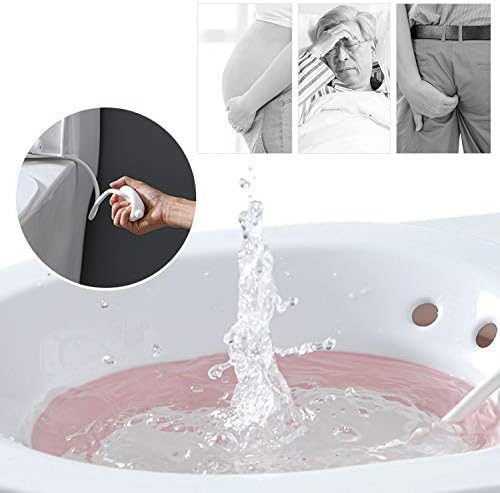 ELEBOX Sitz Bath for Toilet Seat with Flusher, Squat Free Sitz Bath Seat, Foldable Postpartum Care Basin, Hemorrhoids Treatment, Alleviate Vaginal or Anal Inflammation Naturally
