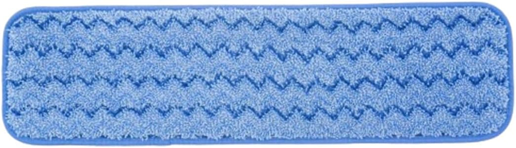Rubbermaid Commercial Products HYGEN Microfiber Room Mop Pad, 18-Inch, Blue, Single-Sided, Damp Mop Head for Heavy-Duty Cleaning on Hardwood/Tile/Laminated Floors in Kitchen/Lobby/Office, Pack of 12