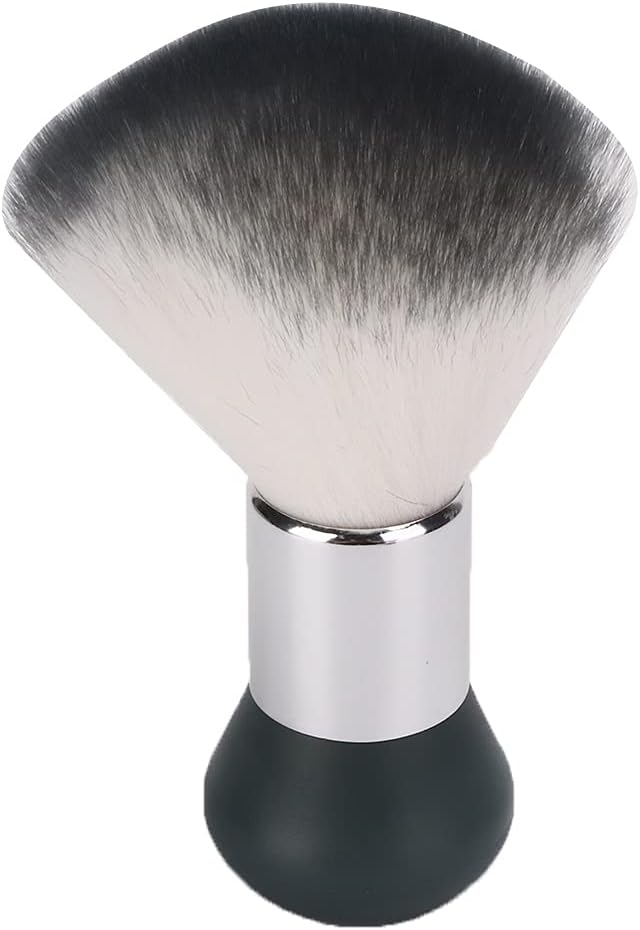 Barber Brush, Neck Duster, Soft Broken Hair Sweep Brush, Hairdressing Tool for Barber Shop, Barbers, Hair Cutting (Grey)