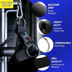 Core Prodigy Heavy Duty Exercise Handles - Grip Attachments for Cable Machine Pulleys, Gym Equipment, Resistance Bands, and Weight Lifting