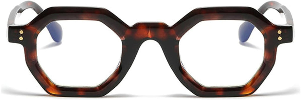 helena Retro Polygon Round Design Reading Glasses For Men Women Blue Light Blocking Computer Readers UV400